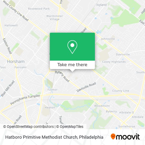 Mapa de Hatboro Primitive Methodist Church