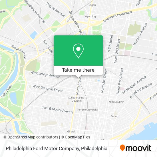Mapa de Philadelphia Ford Motor Company