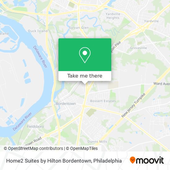 Mapa de Home2 Suites by Hilton Bordentown