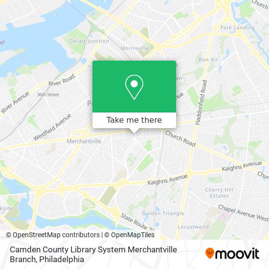 Mapa de Camden County Library System Merchantville Branch
