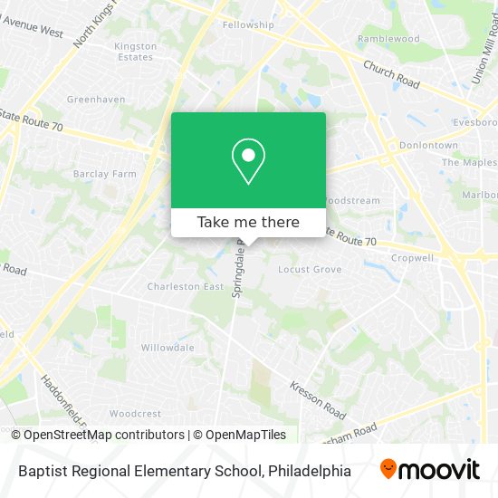 Baptist Regional Elementary School map