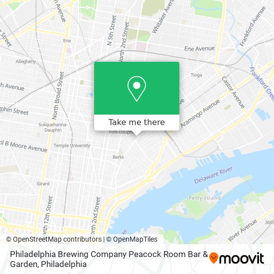 Philadelphia Brewing Company Peacock Room Bar & Garden map