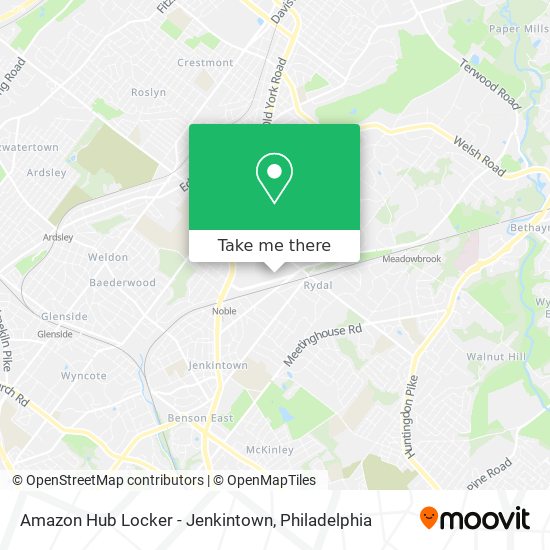 Amazon Hub Locker - Jenkintown map