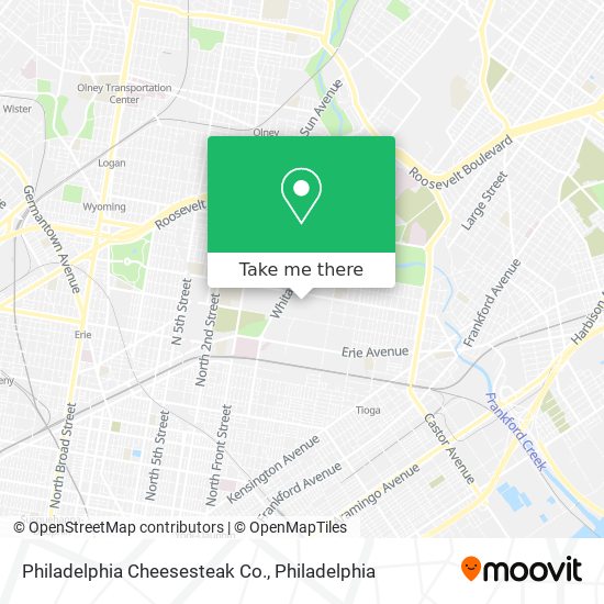 Mapa de Philadelphia Cheesesteak Co.