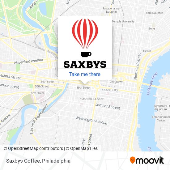 Mapa de Saxbys Coffee