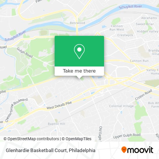 Mapa de Glenhardie Basketball Court