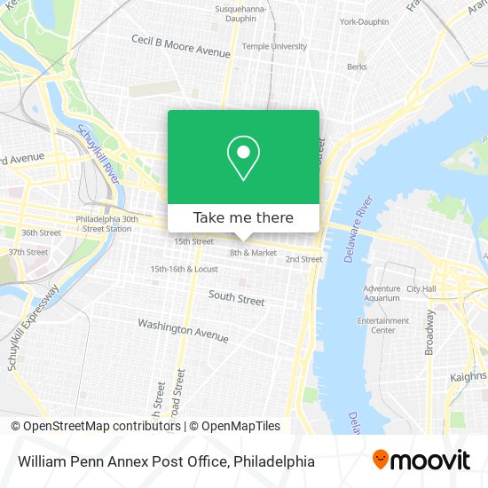 Mapa de William Penn Annex Post Office