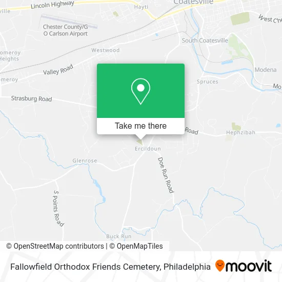 Fallowfield Orthodox Friends Cemetery map