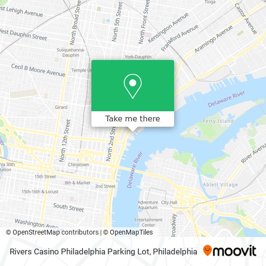 Rivers Casino Philadelphia Parking Lot map