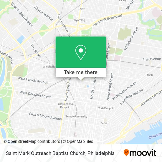 Saint Mark Outreach Baptist Church map