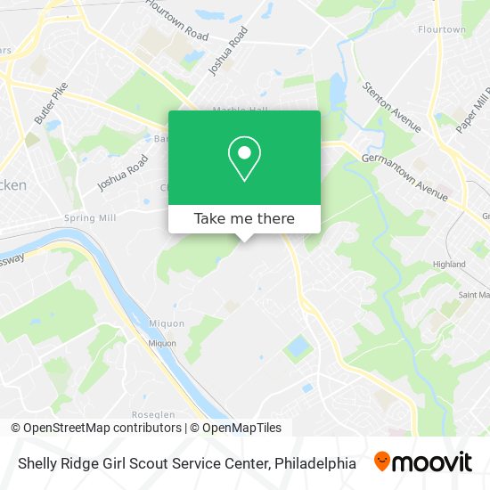 Shelly Ridge Girl Scout Service Center map