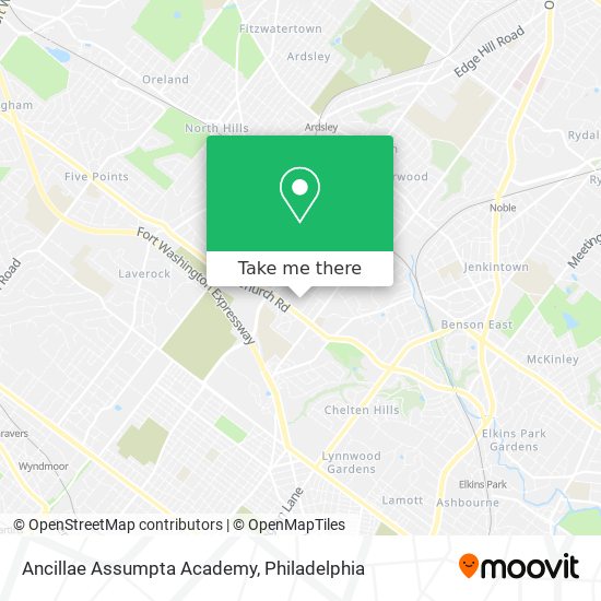 Ancillae Assumpta Academy map