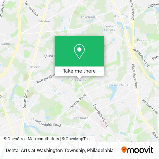 Dental Arts at Washington Township map