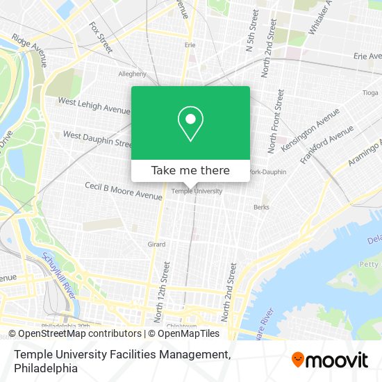 Mapa de Temple University Facilities Management