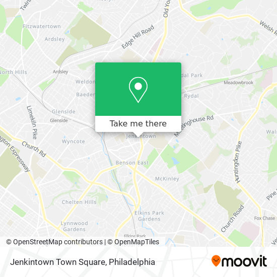 Jenkintown Town Square map