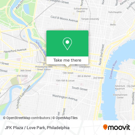 Mapa de JFK Plaza / Love Park