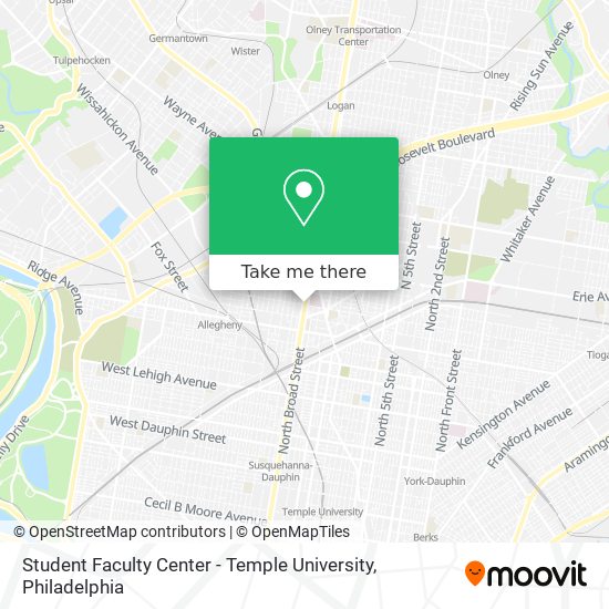 Student Faculty Center - Temple University map