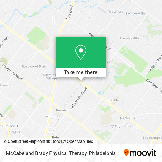 Mapa de McCabe and Brady Physical Therapy