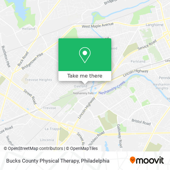 Mapa de Bucks County Physical Therapy