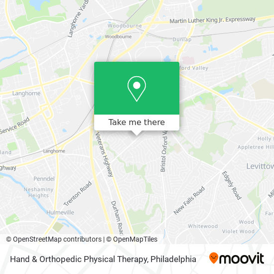 Hand & Orthopedic Physical Therapy map