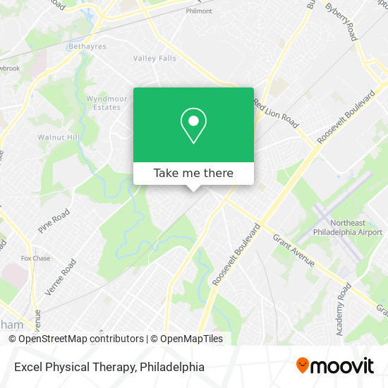 Excel Physical Therapy map