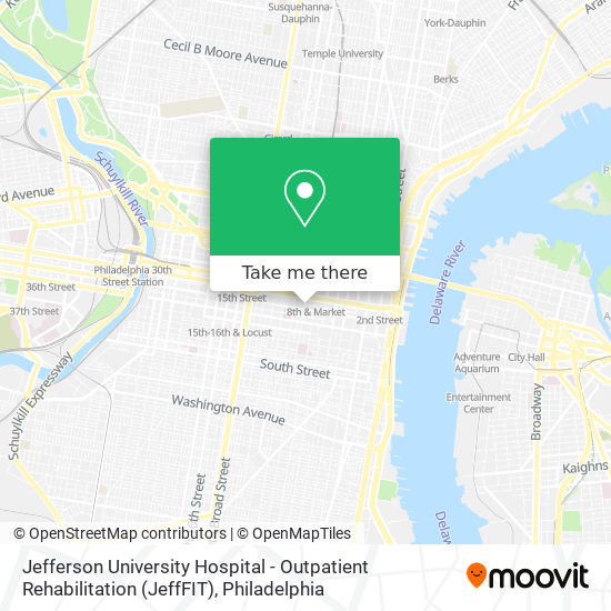 Jefferson University Hospital - Outpatient Rehabilitation (JeffFIT) map