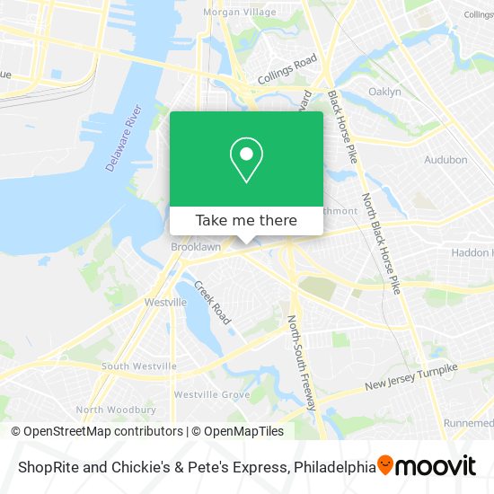 Mapa de ShopRite and Chickie's & Pete's Express