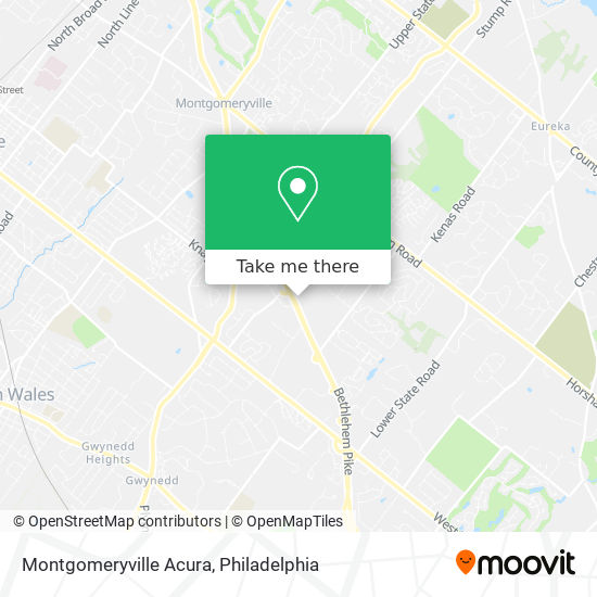 Mapa de Montgomeryville Acura