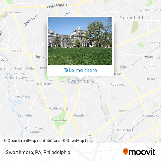 Mapa de Swarthmore, PA