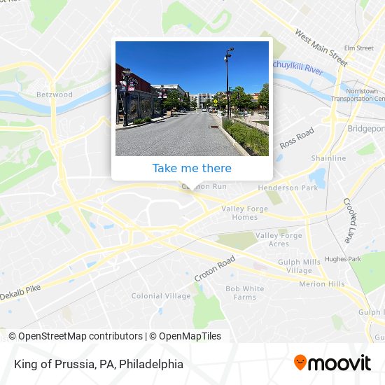 King of Prussia, PA map