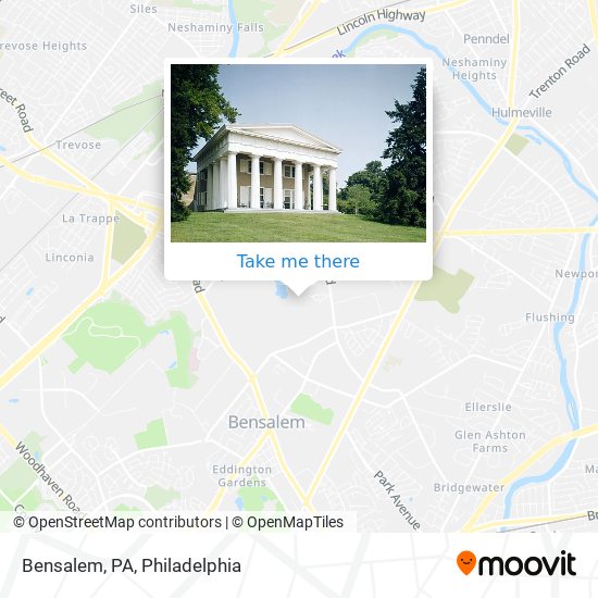 Mapa de Bensalem, PA