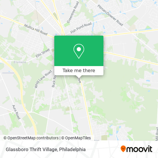 Mapa de Glassboro Thrift Village