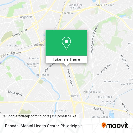 Mapa de Penndel Mental Health Center