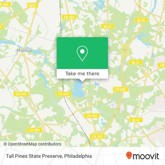 Mapa de Tall Pines State Preserve