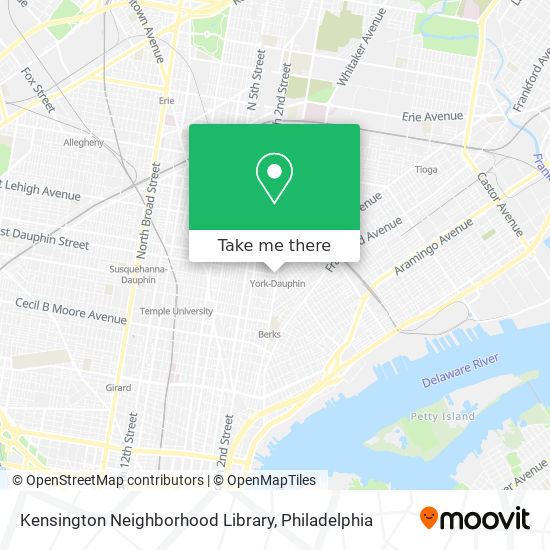 Mapa de Kensington Neighborhood Library