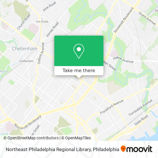 Northeast Philadelphia Regional Library map