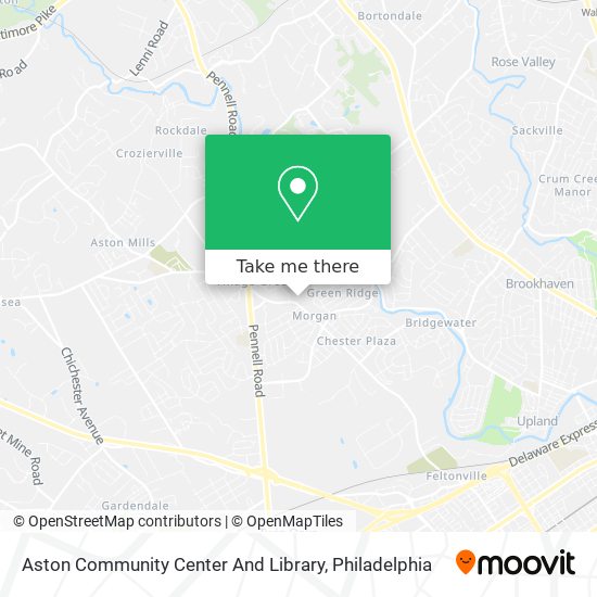 Aston Community Center And Library map