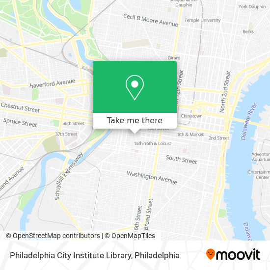 Philadelphia City Institute Library map