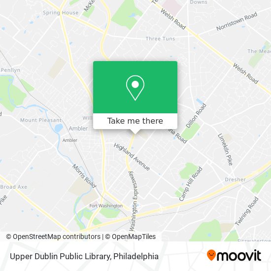 Mapa de Upper Dublin Public Library