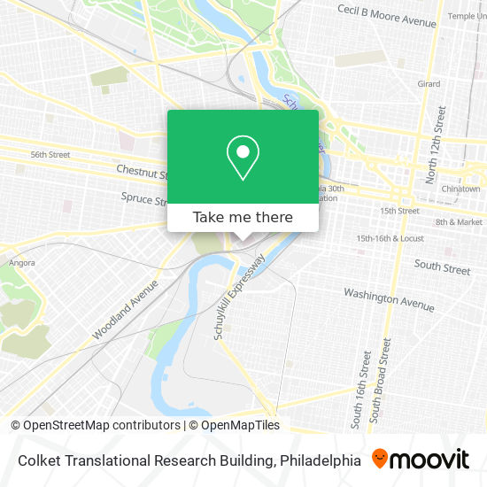 Mapa de Colket Translational Research Building