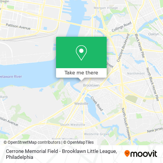 Mapa de Cerrone Memorial Field - Brooklawn Little League