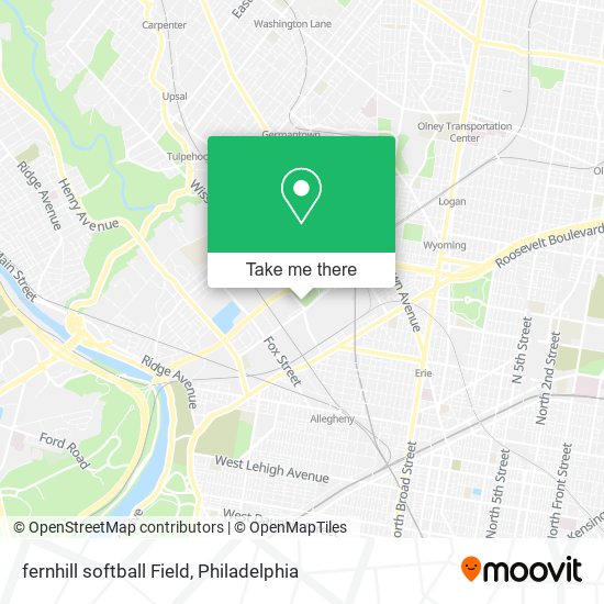 fernhill softball Field map