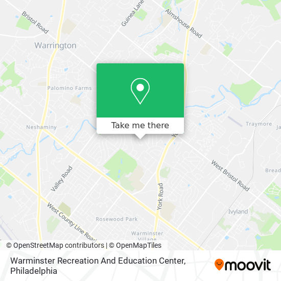 Warminster Recreation And Education Center map