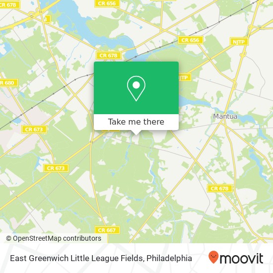 Mapa de East Greenwich Little League Fields