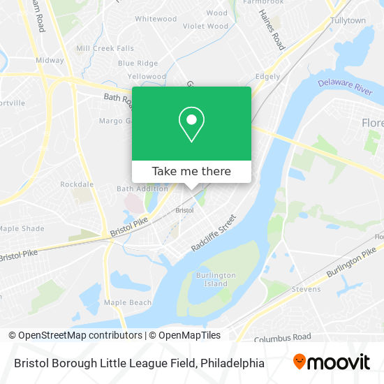 Mapa de Bristol Borough Little League Field