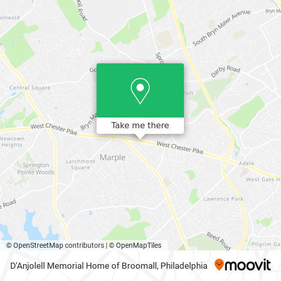 D'Anjolell Memorial Home of Broomall map