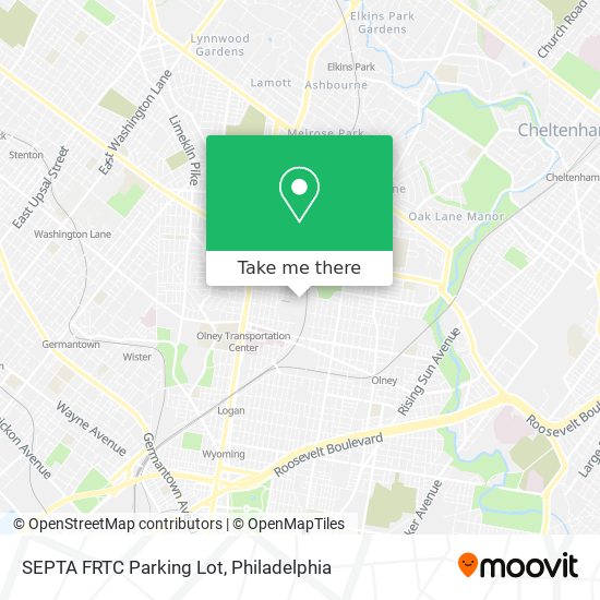 Mapa de SEPTA FRTC Parking Lot