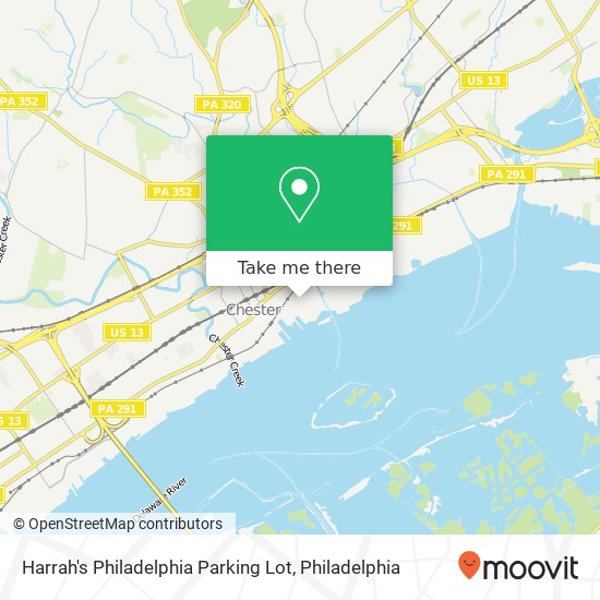 Harrah's Philadelphia Parking Lot map