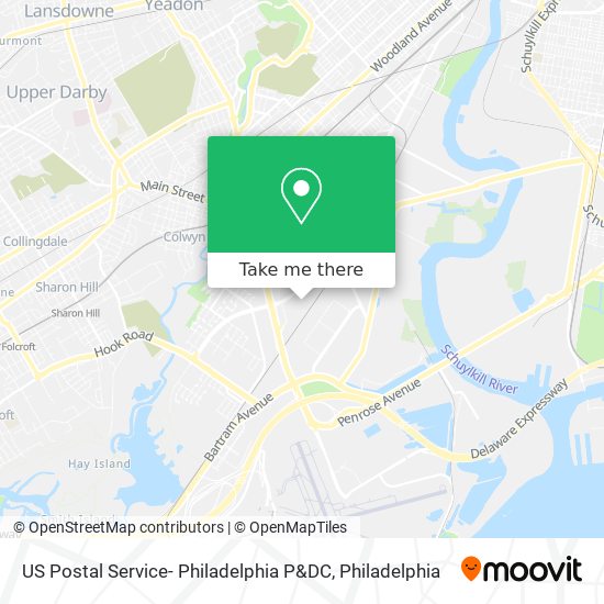 US Postal Service- Philadelphia P&DC map