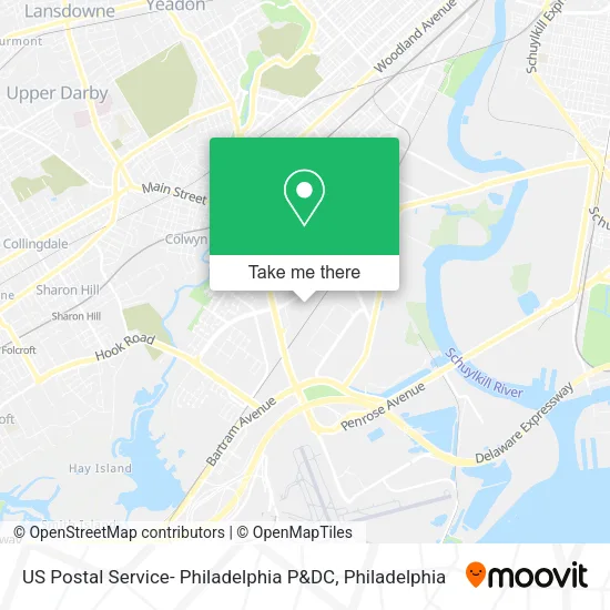 US Postal Service- Philadelphia P&DC map
